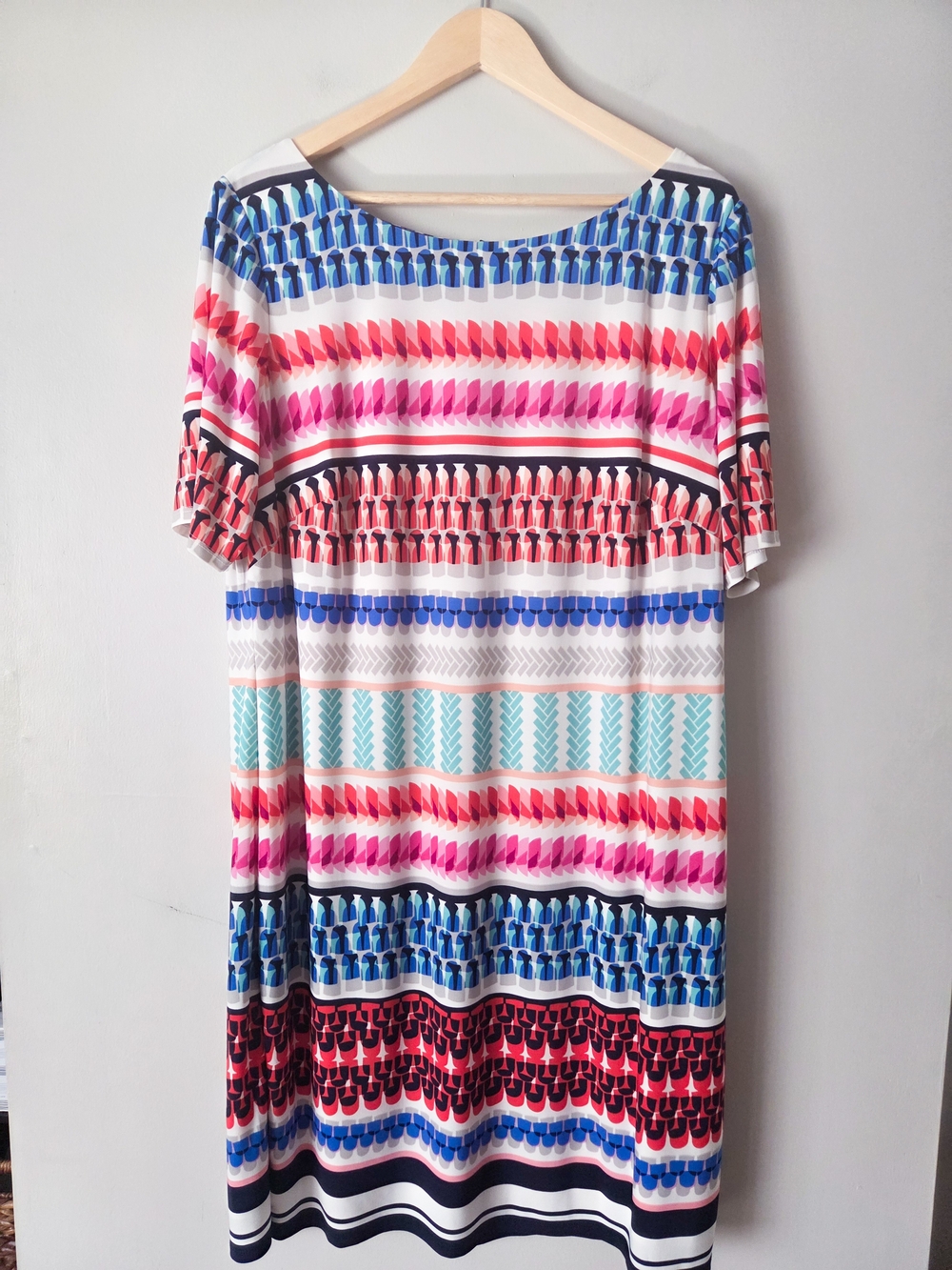 Eliza J Multicolor Striped Pattern Women’s Shift Dress